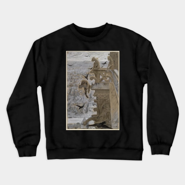 Rediscovered Art: Notre Dame de Paris Crewneck Sweatshirt by Ofeefee